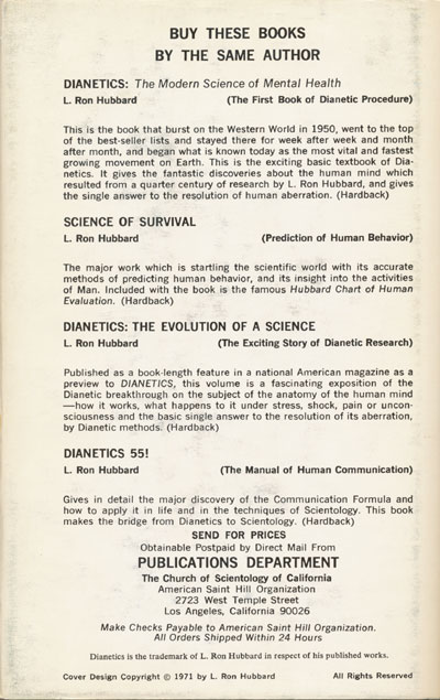 Scientology 8-8008 (1971) : Hubbard and the Babalon Working